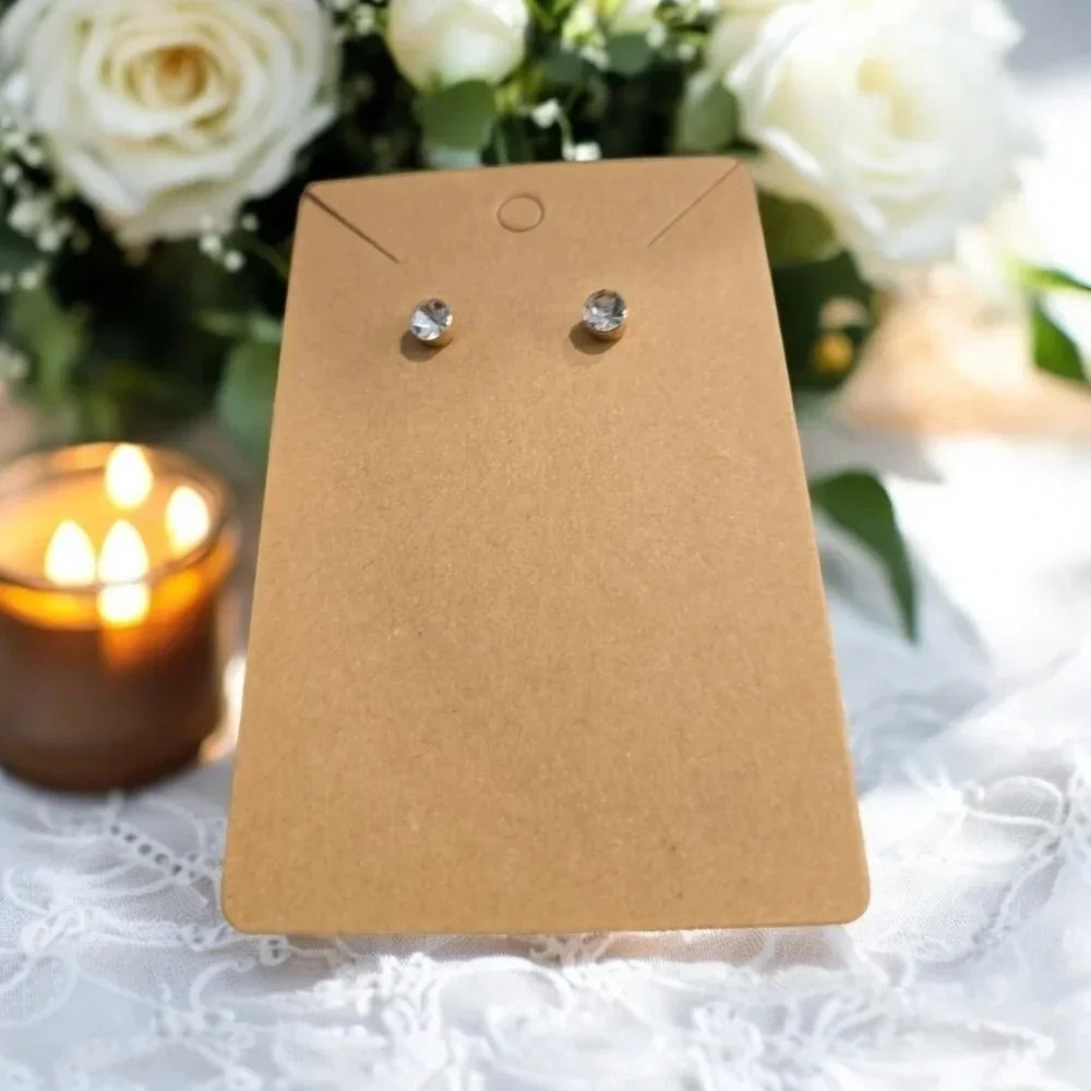 Gold Plated Rhinestone Stud Earrings